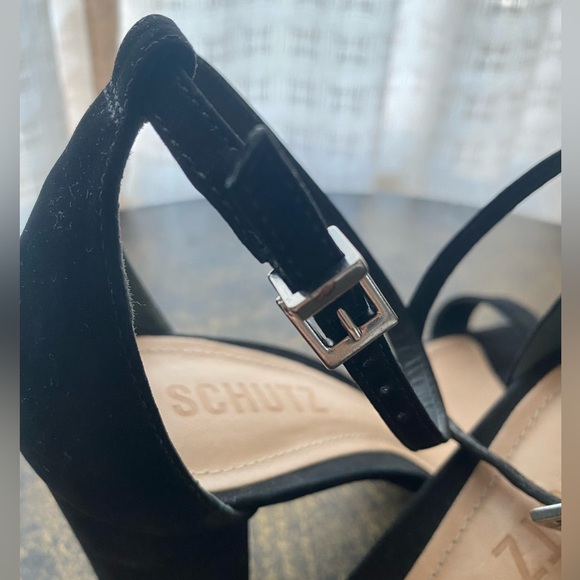 Suede Block Heel Ankle Strap Sandal - Picture 6 of 6